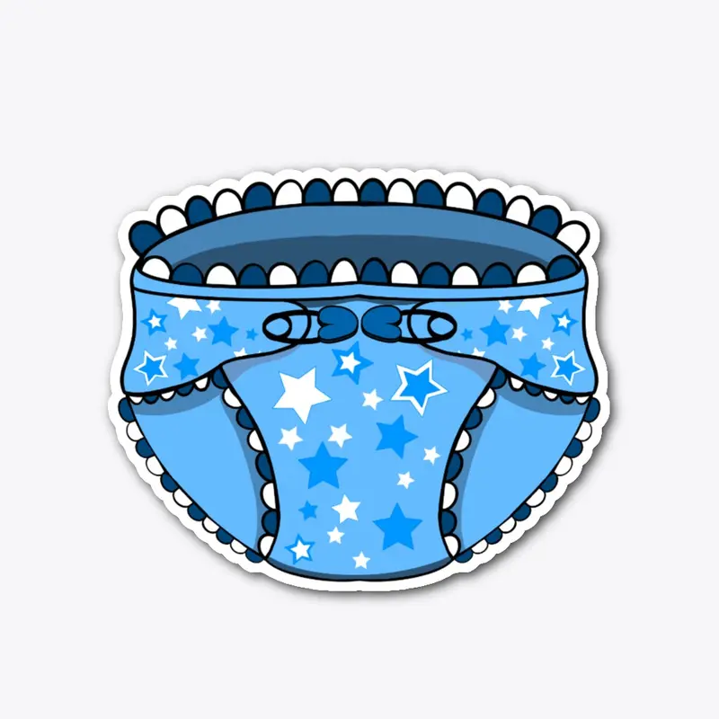 Blue Diaper print collection